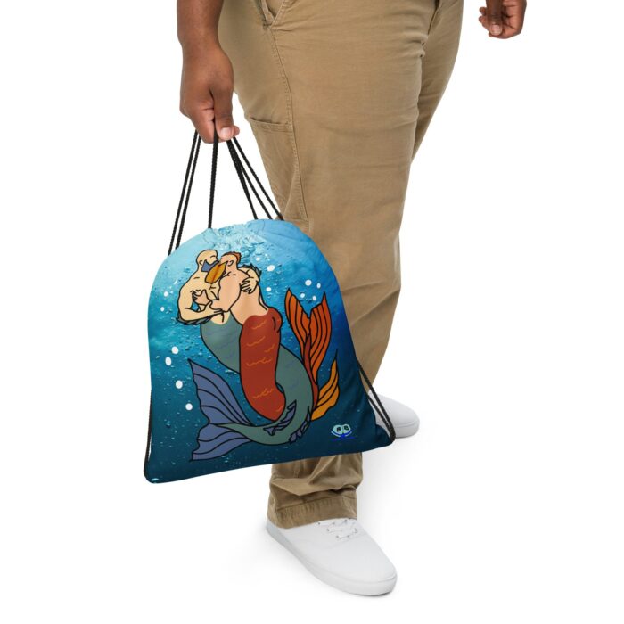 Drawstring bag - 2 Sided Print - Mermen