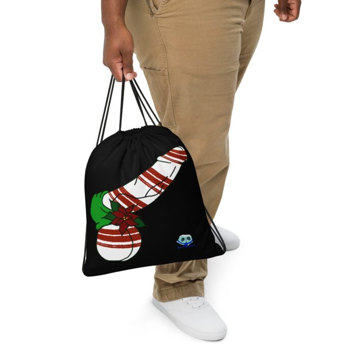 Drawstring bag - 2 Sided Print - Peppermint Dick / Cock and Balls Holiday