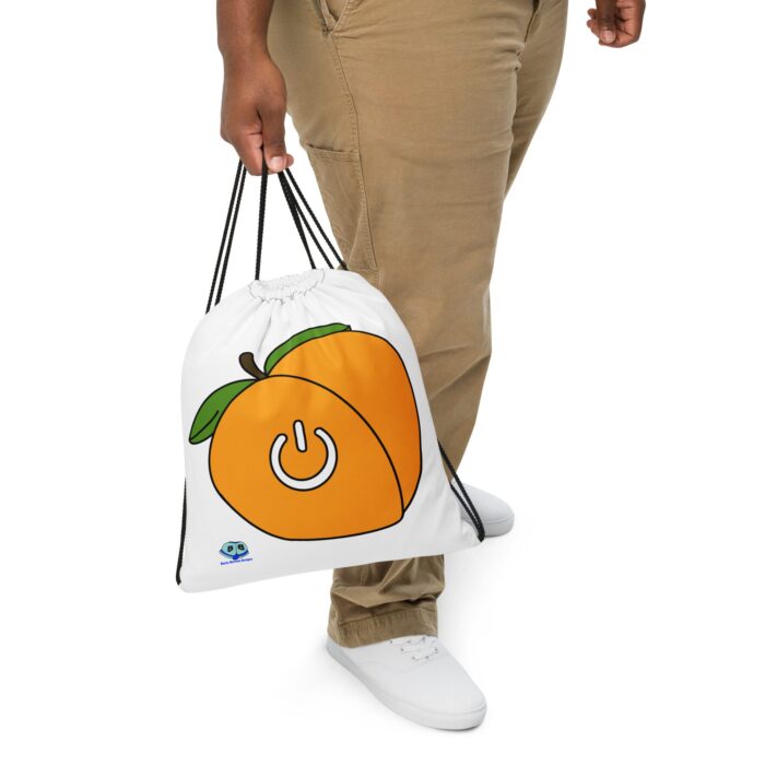 Drawstring bag - 2 Sided Print - Power Bottom / Peach