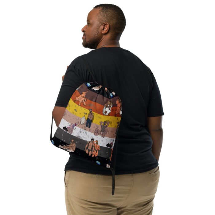 Drawstring bag - 2 Sided Print - Bear Collage - Image 2