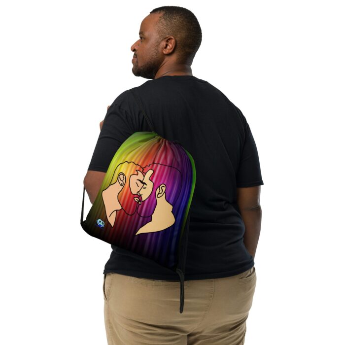 Drawstring bag - 2 Sided Print - Bearded Kiss - Image 2