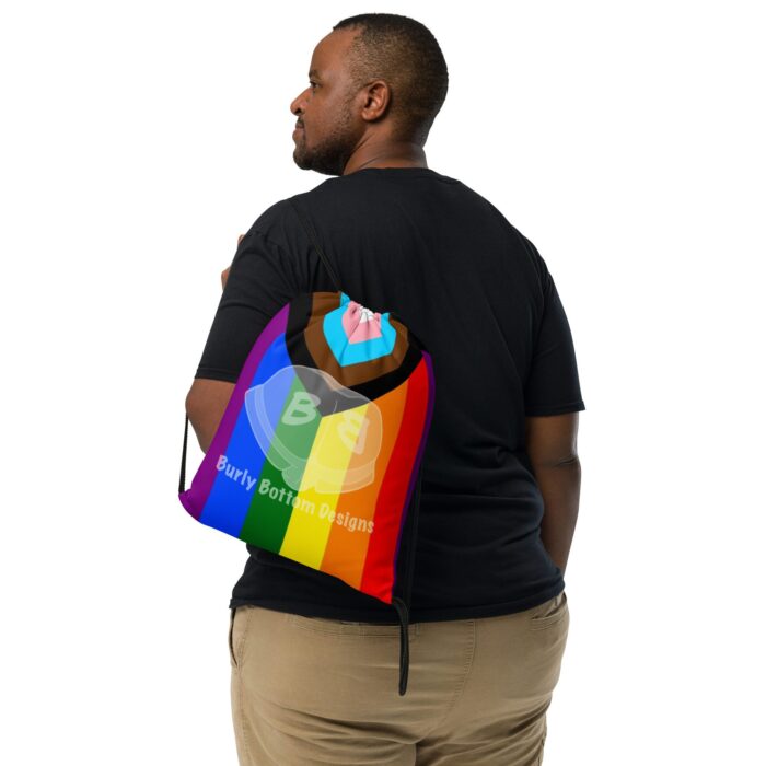 Drawstring bag - 2 Sided Print - Gay Pride Flag - Image 2