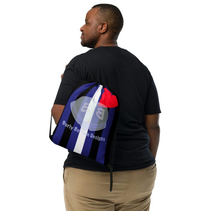 Drawstring bag - 2 Sided Print - Leather Pride Flag - Image 2