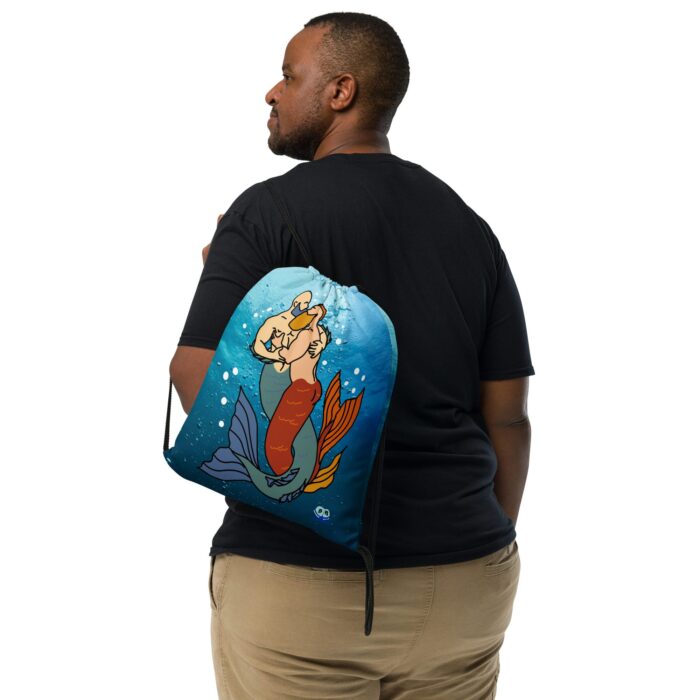 Drawstring bag - 2 Sided Print - Mermen - Image 2