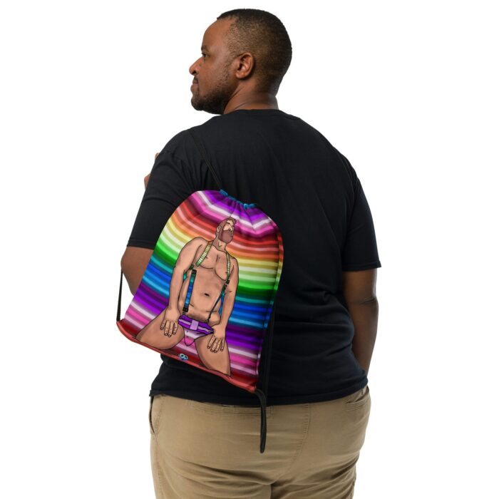 Drawstring bag - 2 Sided Print - Neon Circuit - Image 2