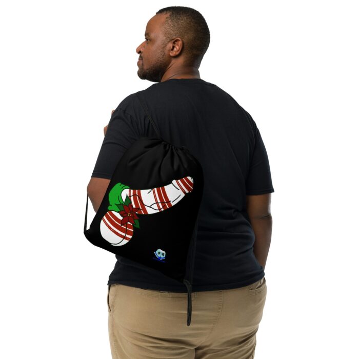Drawstring bag - 2 Sided Print - Peppermint Dick / Cock and Balls Holiday - Image 2