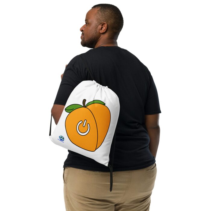 Drawstring bag - 2 Sided Print - Power Bottom / Peach - Image 2