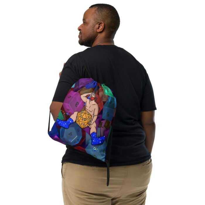Drawstring bag - 2 Sided Print - Roll for Charisma - Image 2