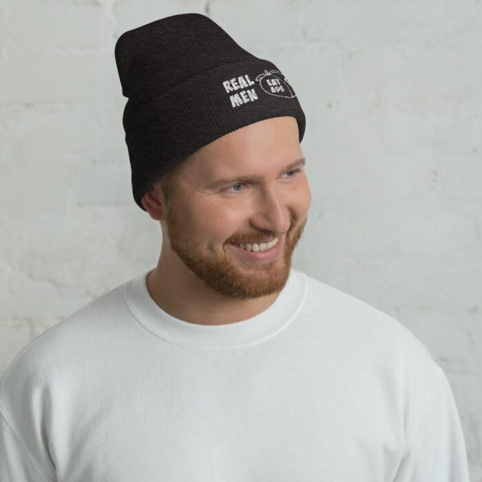 Cuffed Beanie - Real Men Eat Ass - Image 4