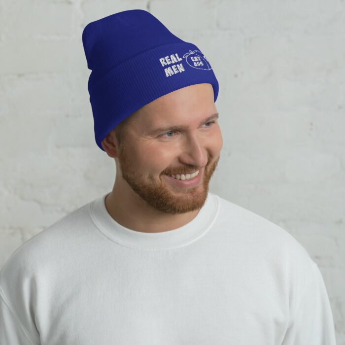 Cuffed Beanie - Real Men Eat Ass - Image 5