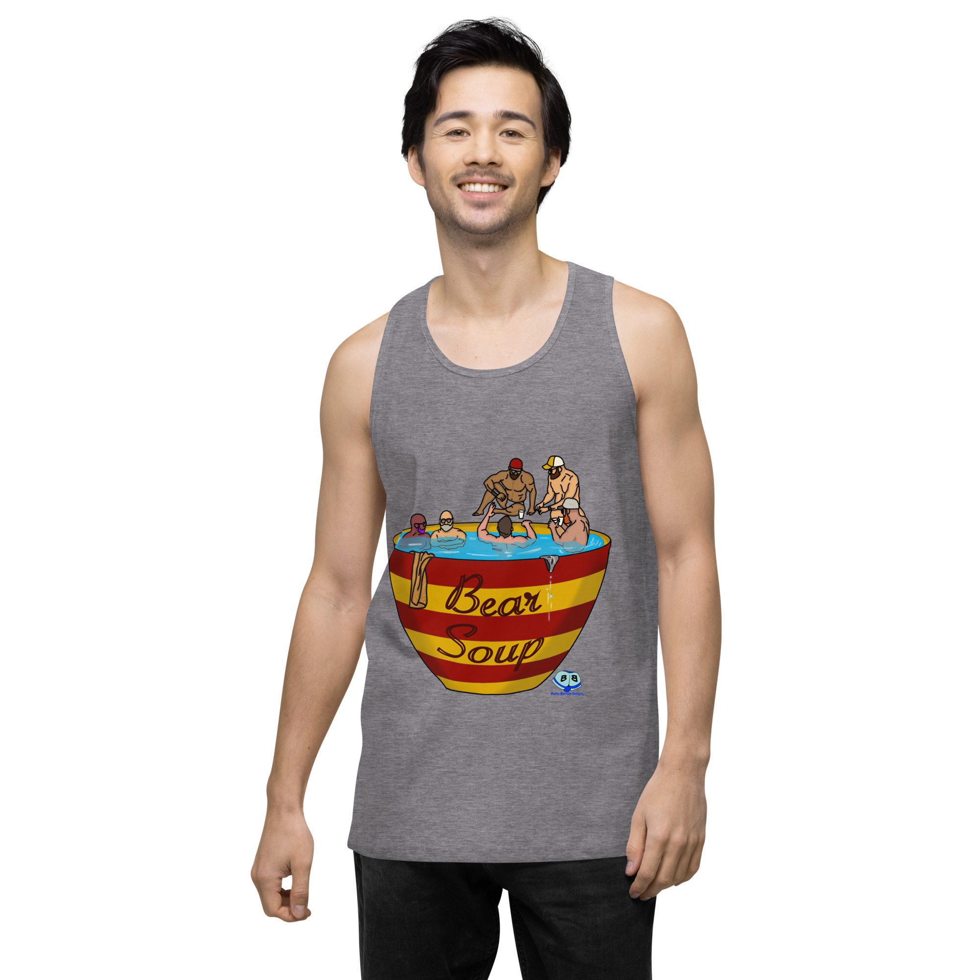 Men’s premium tank top - Bear Soup - Image 18