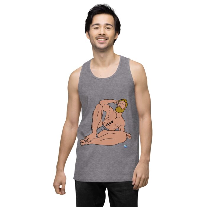 Men’s premium tank top - Blonde in Jock - Image 18