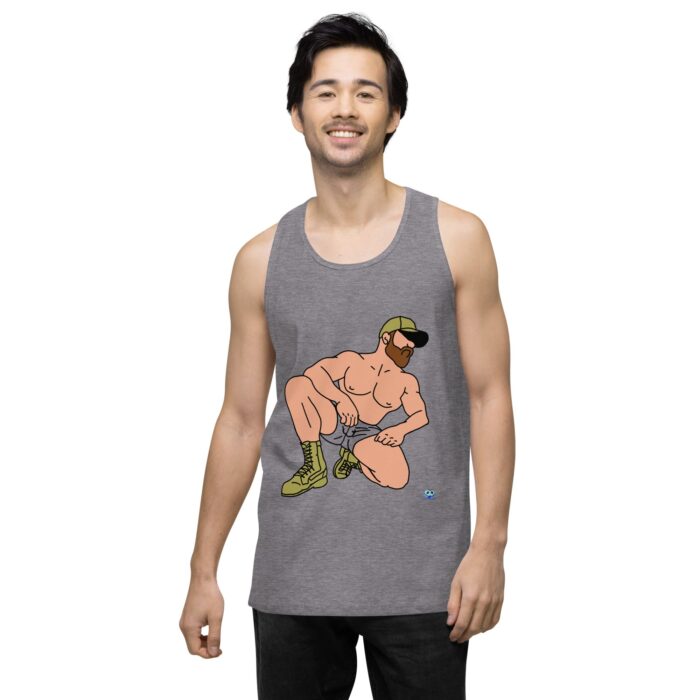 Men’s premium tank top - Combat Boots - Image 18