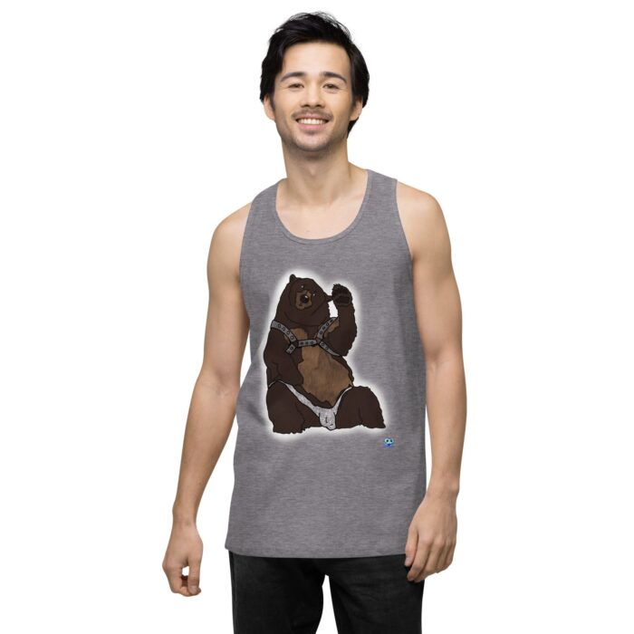 Men’s premium tank top - Disco Bear - Image 42