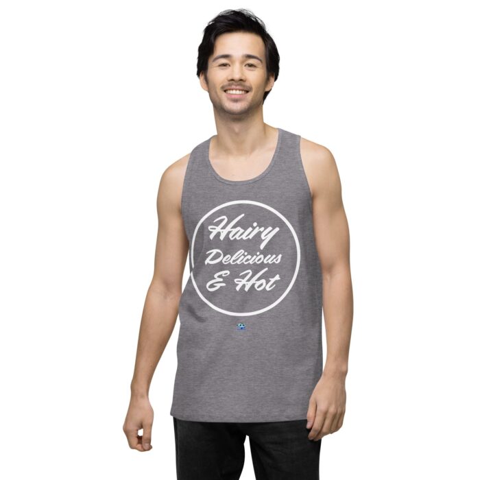 Men’s premium tank top - Hot Hairy Delicious - Image 18
