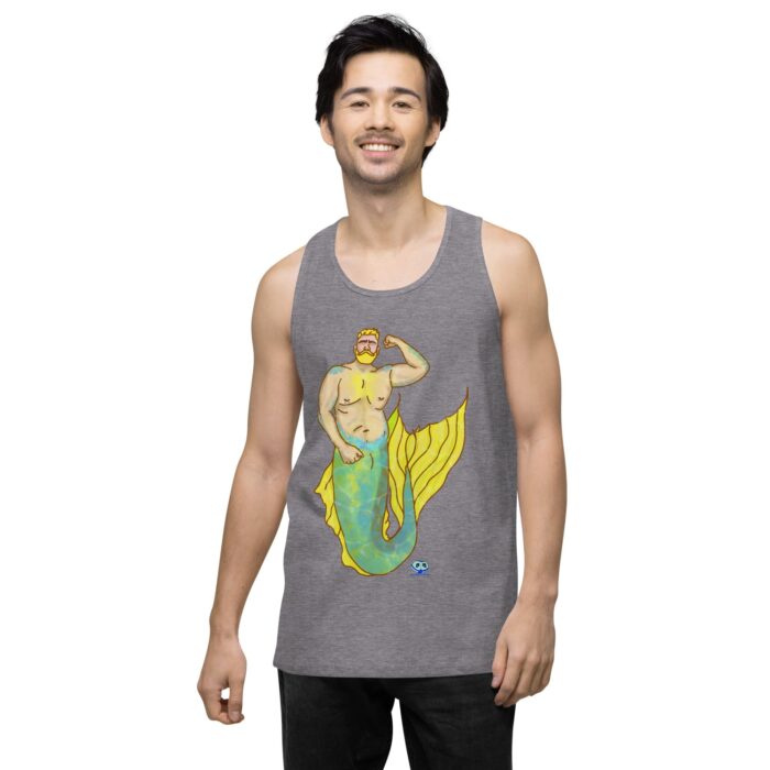 Men’s premium tank top - MerCub Yellow - Image 42
