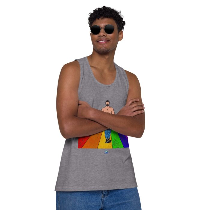 Men’s premium tank top - Rainbow Road - Image 34