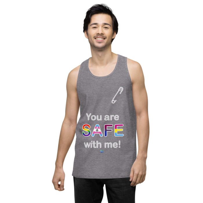 Men’s premium tank top - Safe with me - Image 42