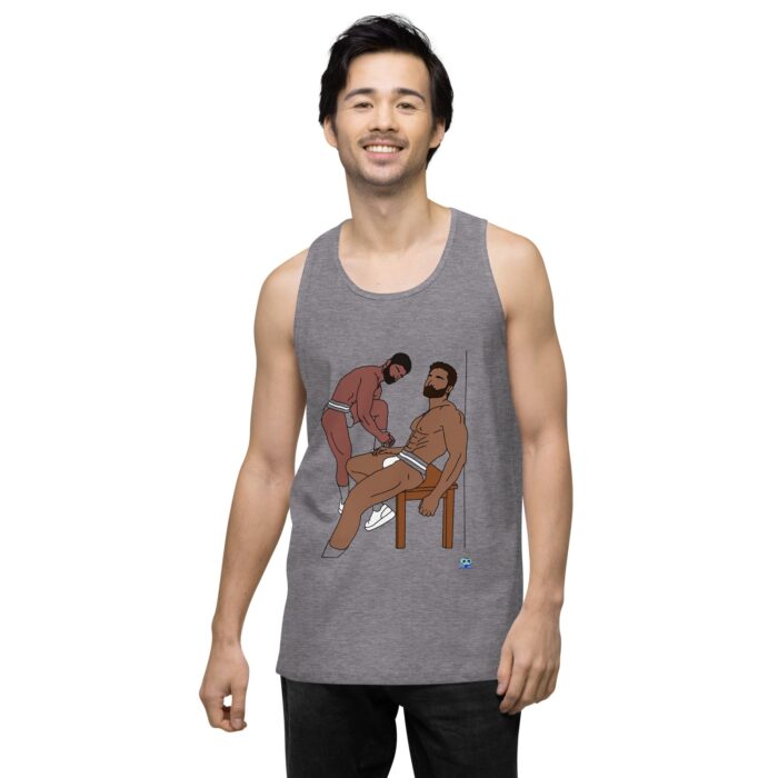 Men’s premium tank top - Steam Room Couple - Image 42