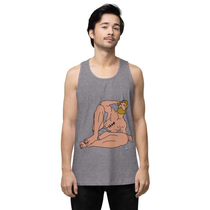 Men’s premium tank top - Blonde in Jock - Image 17