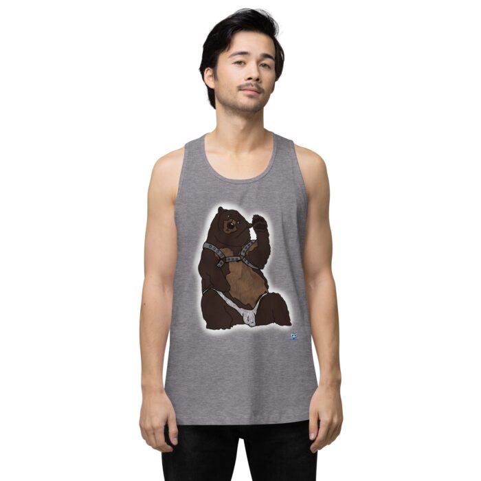 Men’s premium tank top - Disco Bear - Image 41