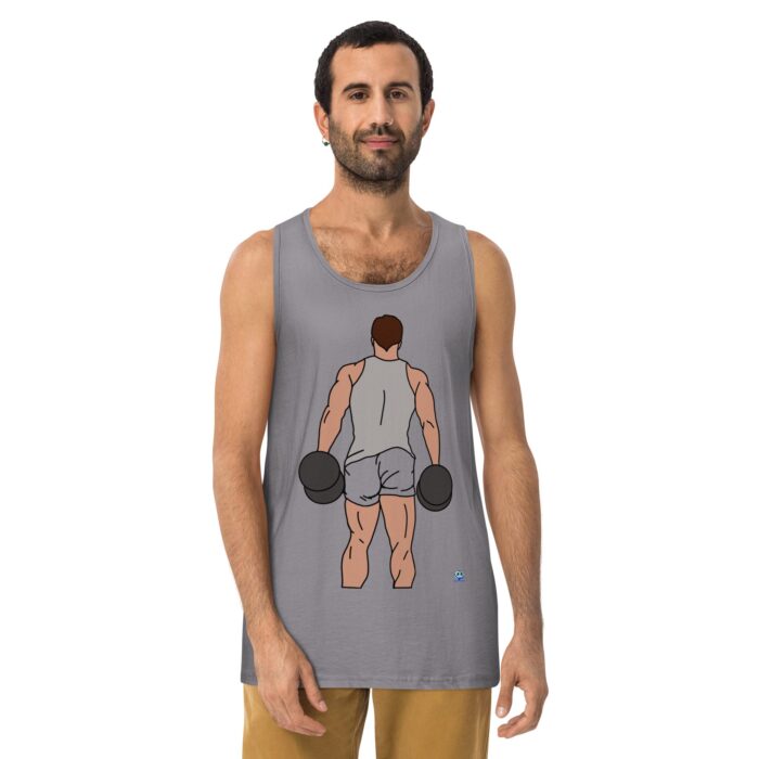 Men’s premium tank top - Dumbbells - Image 17