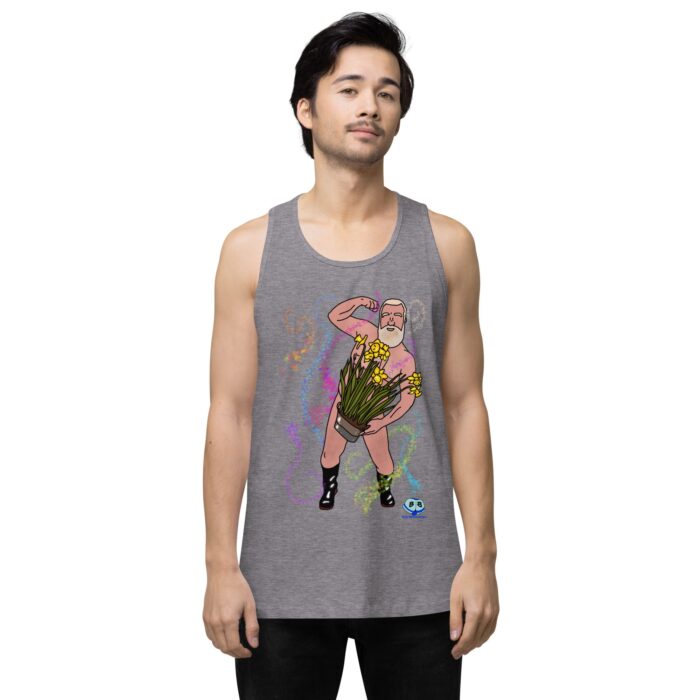 Men’s premium tank top - Flower Power - Image 42