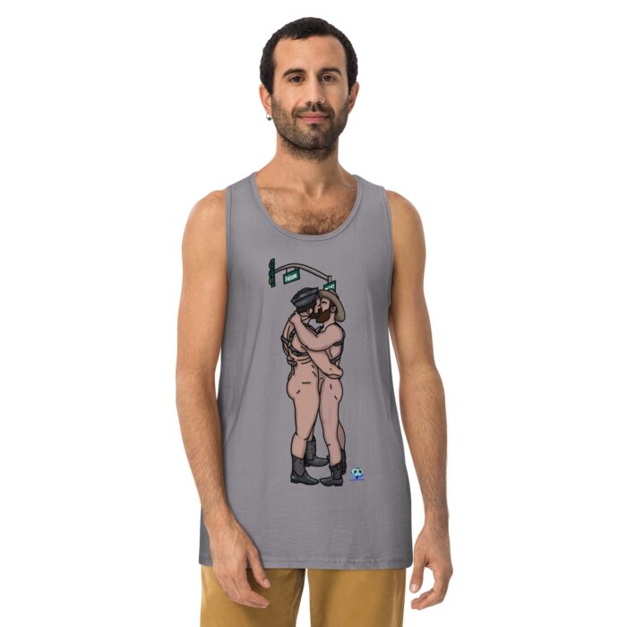 Men’s premium tank top - Folsom Kiss - Image 18