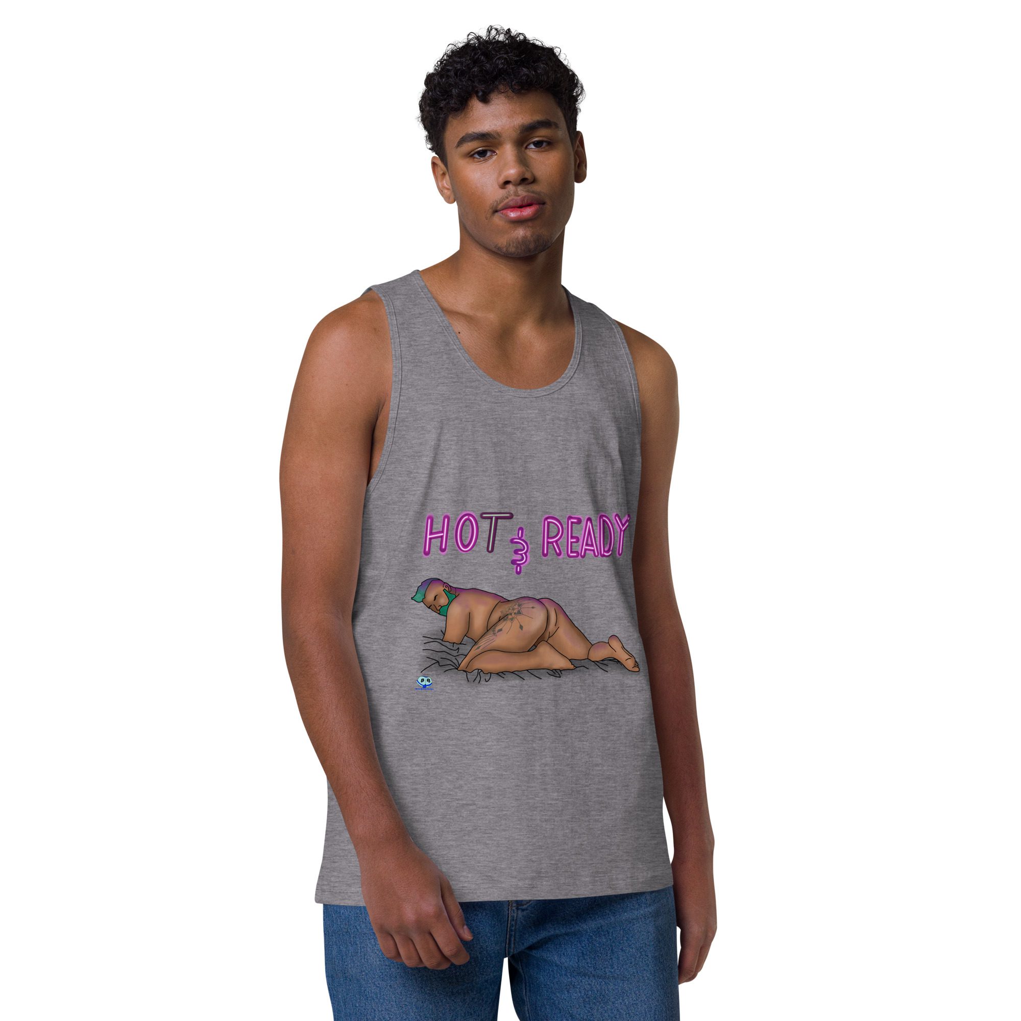 Men’s premium tank top - Hot and Ready - Image 17