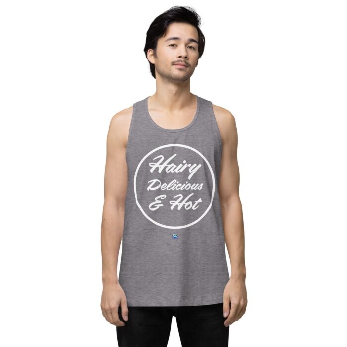 Men’s premium tank top - Hot Hairy Delicious - Image 17