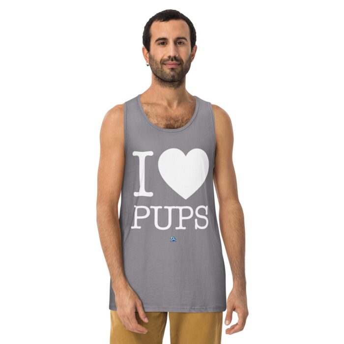 Men’s premium tank top - I Heart Pups - Image 17