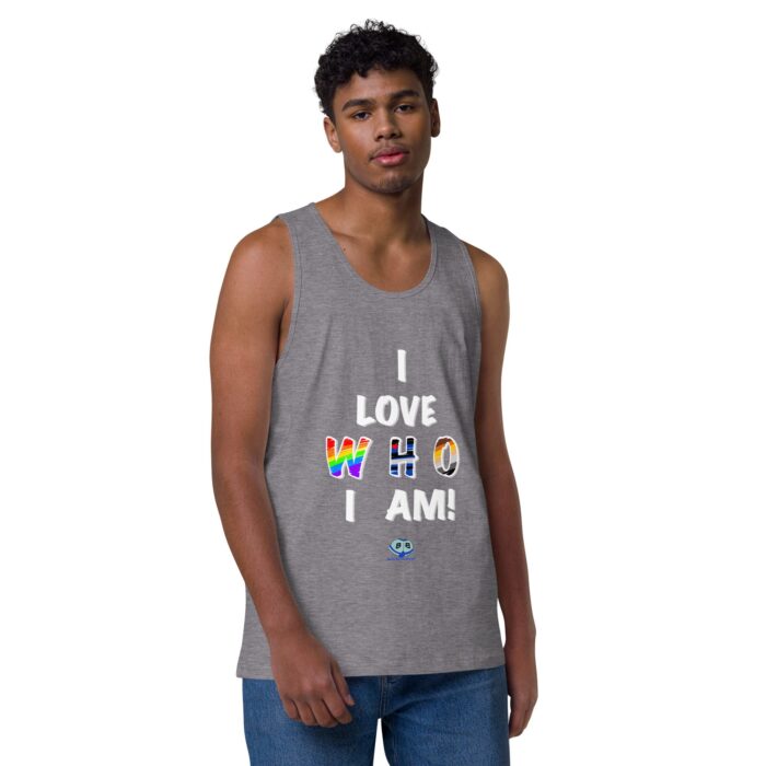 Men’s premium tank top - I Love Who I Am - Image 33