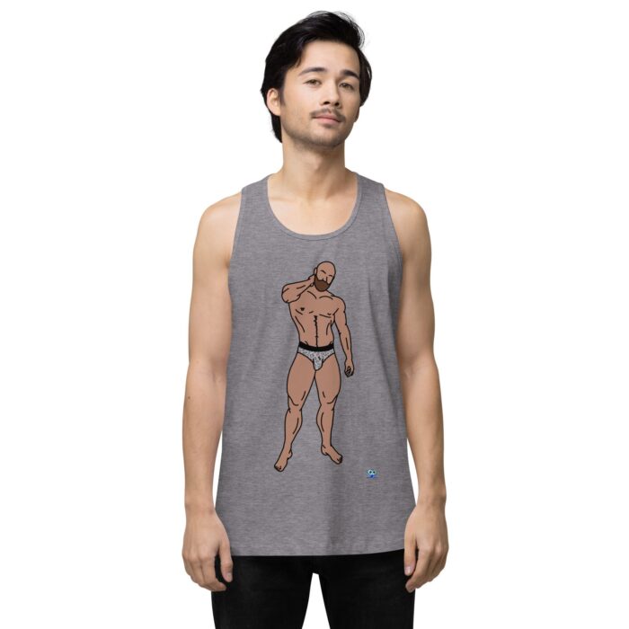 Men’s premium tank top - Leopard Bikini - Image 41