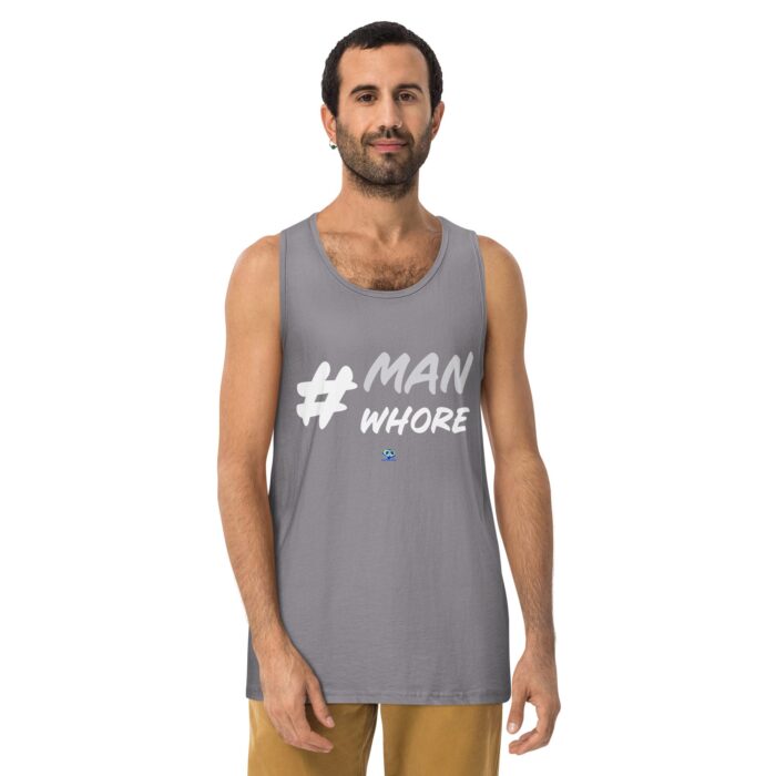 Men’s premium tank top - Man Whore - Image 9