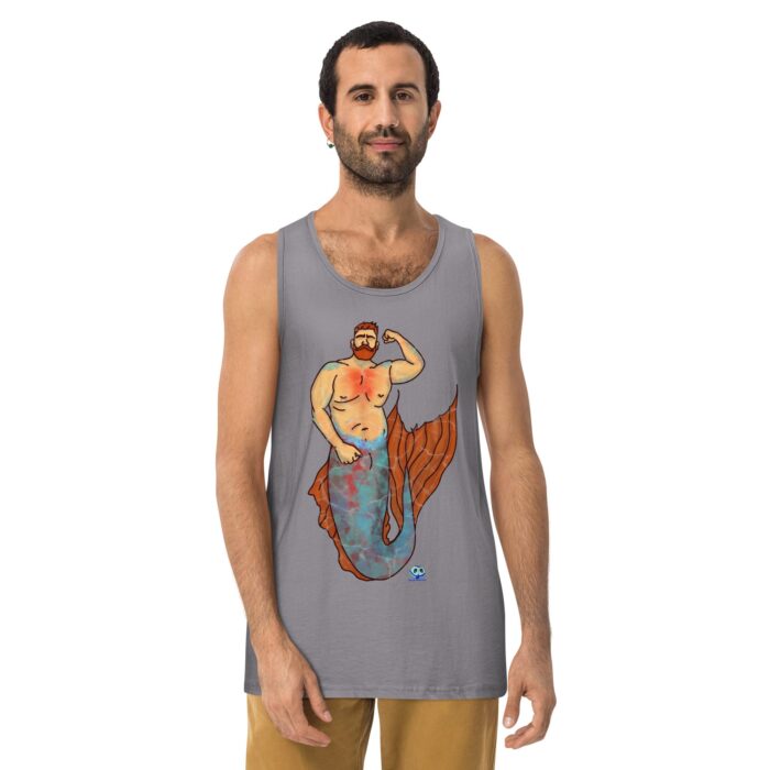 Men’s premium tank top - MerCub Orange - Image 9