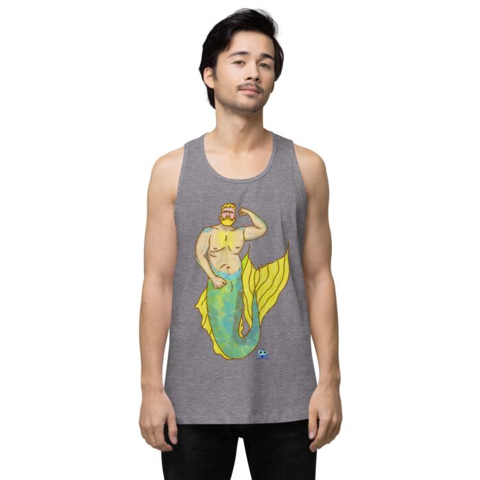 Men’s premium tank top - MerCub Yellow - Image 41