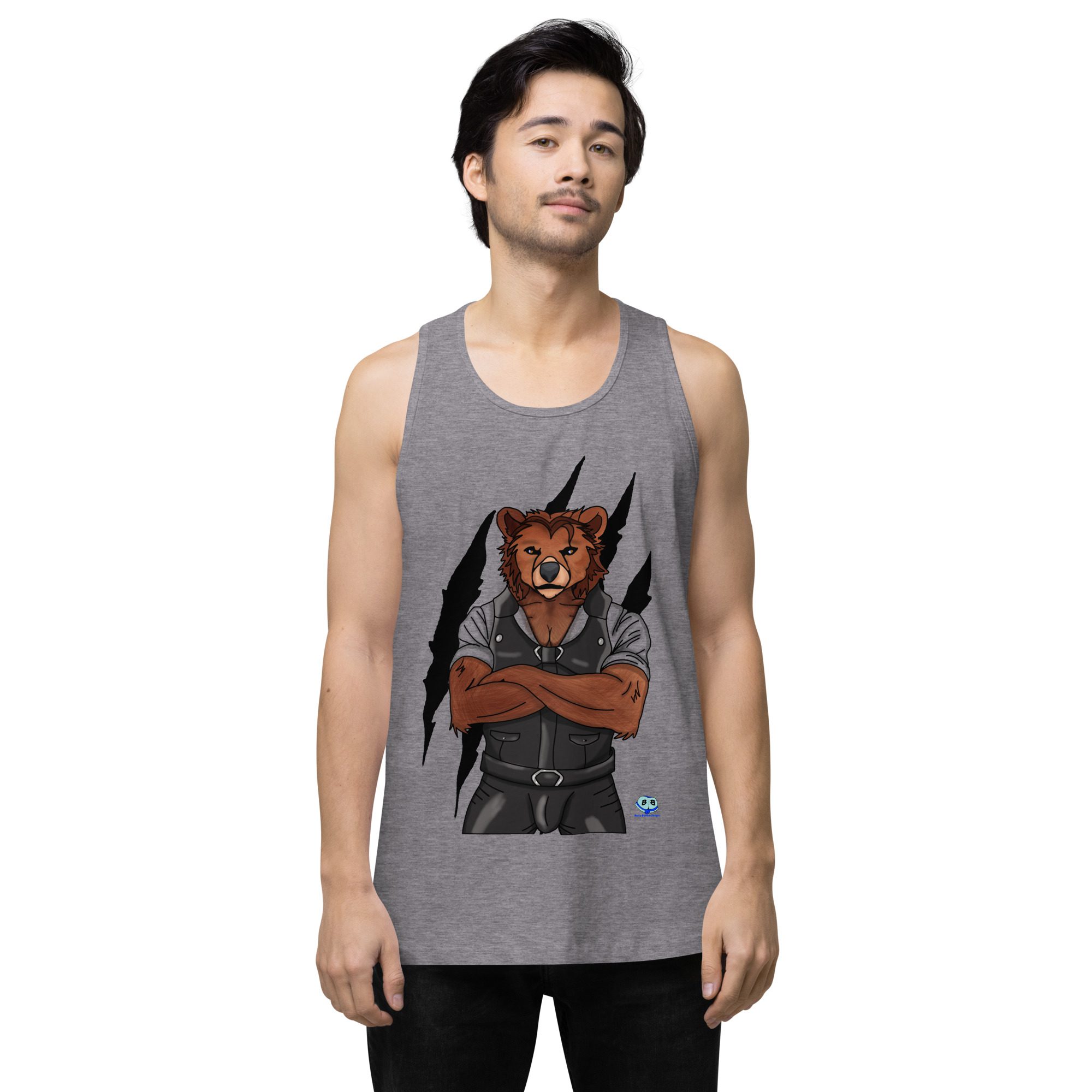Men’s premium tank top - Mr. Bear - Image 18