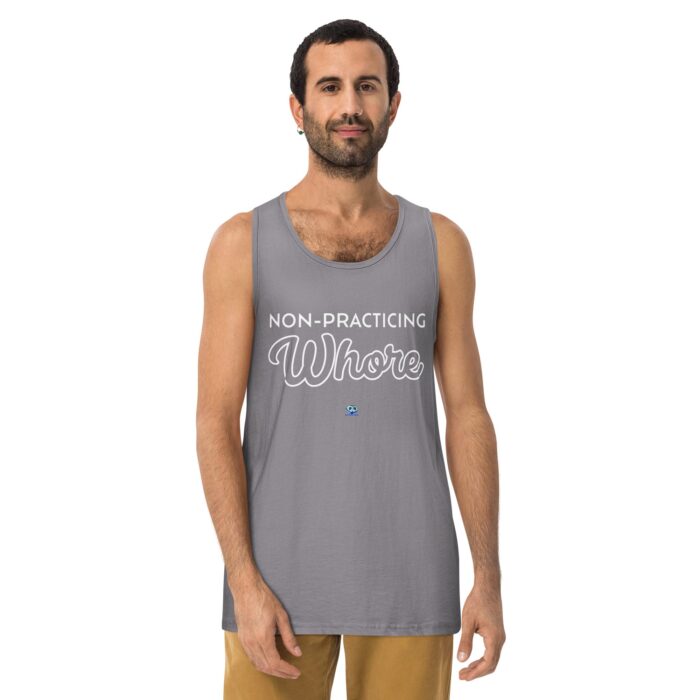 Men’s premium tank top - Non Practicing Whore - Image 17