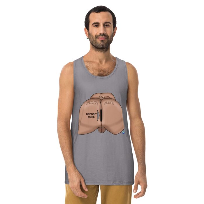 Men’s premium tank top - Piggy Bank - Image 17