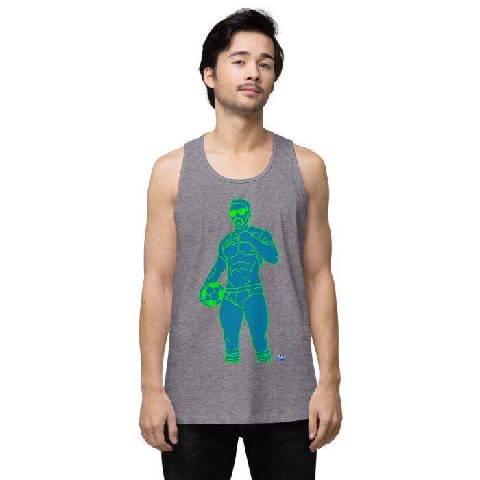 Men’s premium tank top - Pop Art Soccer Player - Image 41