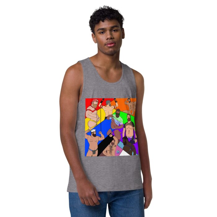 Men’s premium tank top - Pride Angles - Image 33
