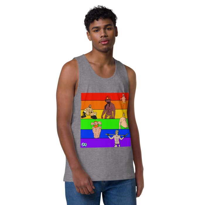 Men’s premium tank top - Pride Rows - Image 33