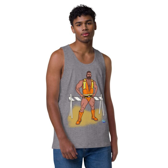 Men’s premium tank top - Road Block - Image 34