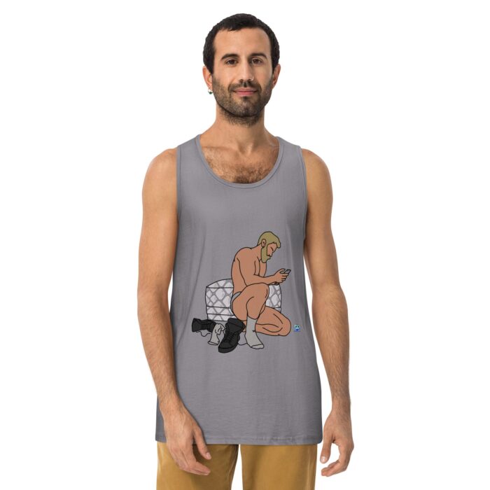 Men’s premium tank top - Snake Skin Ottoman - Image 18