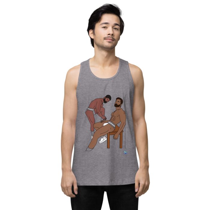 Men’s premium tank top - Steam Room Couple - Image 41