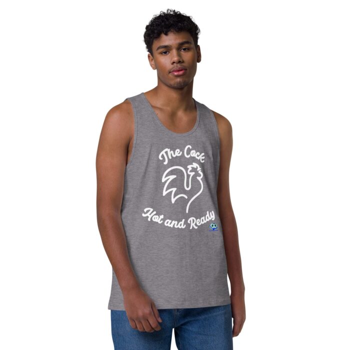 Men’s premium tank top - The Cock, Hot and Ready - Image 33