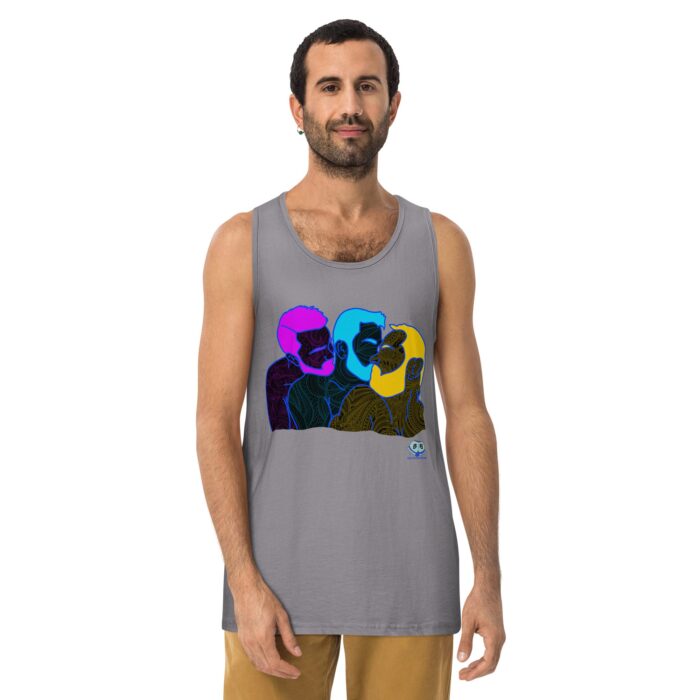 Men’s premium tank top - Throuple Pop Art - Image 17