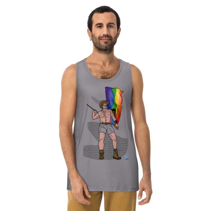 Men’s premium tank top - Wave it Proudly - Image 17