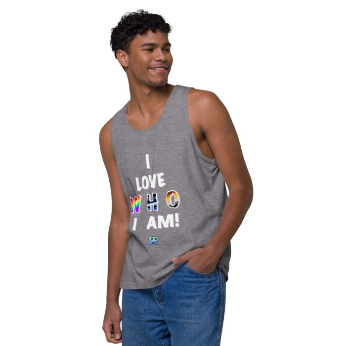 Men’s premium tank top - I Love Who I Am - Image 35