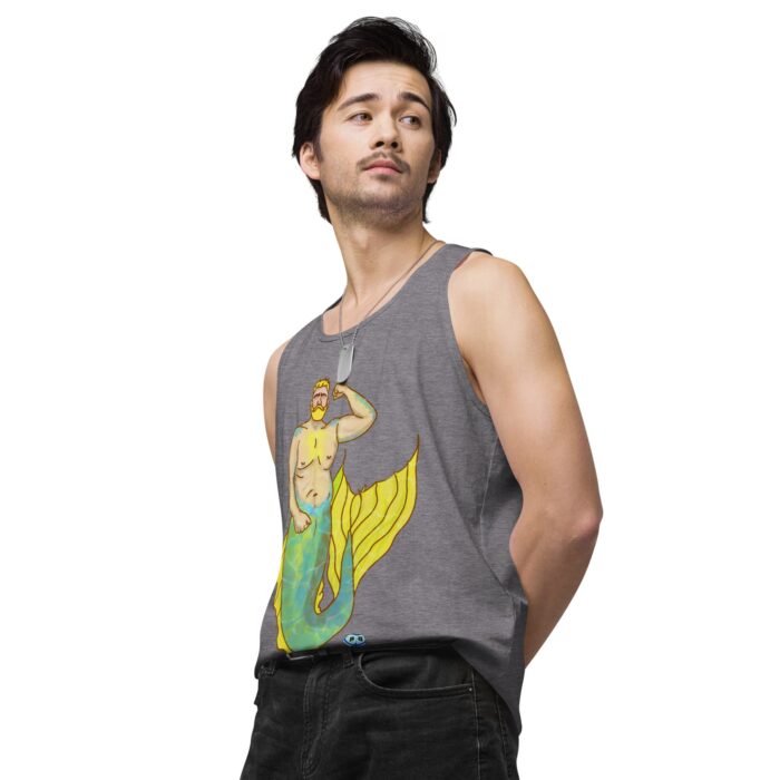 Men’s premium tank top - MerCub Yellow - Image 44